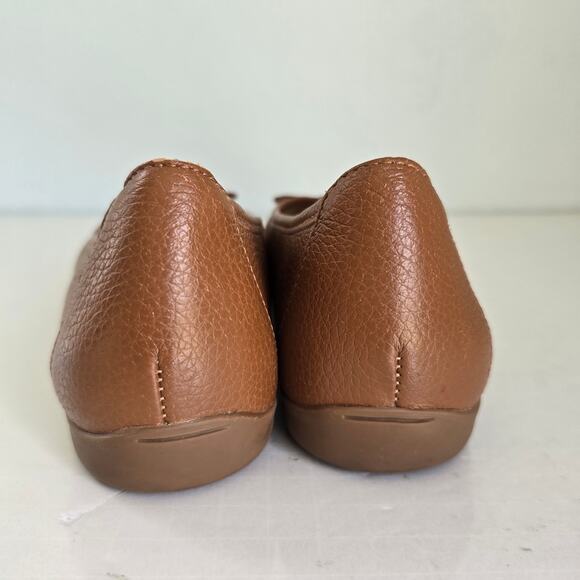 Wirth Gambi Leather Ballet Flats Women's 10.5 Camel Casual Comfort Minimalist - Picture 5 of 8